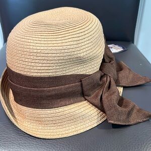 Sun N Sand SPF Central Park hat tan bow